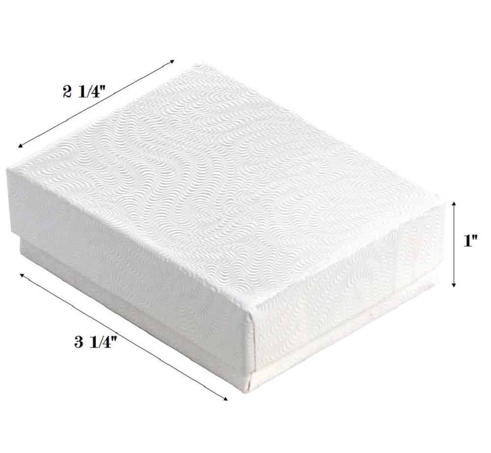 White Swirl Cotton Filled Boxes - (10 Boxes/Pack)