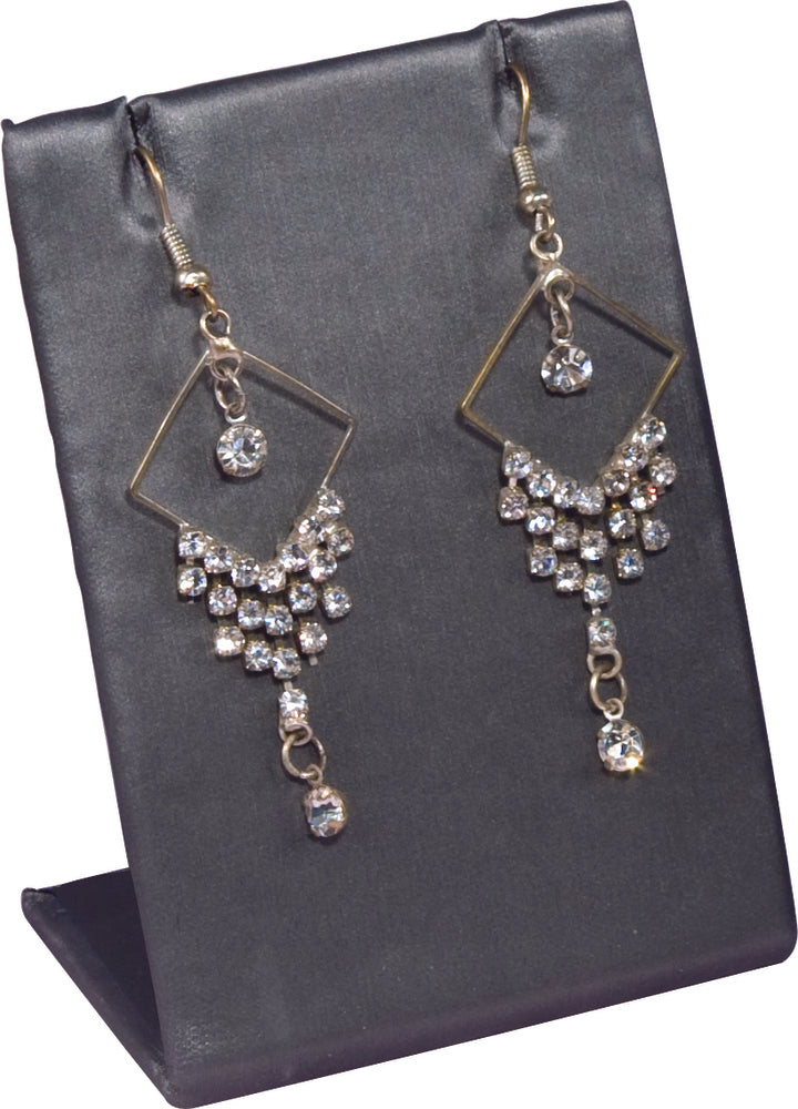 Steel Grey Single Rectangular Earring Display