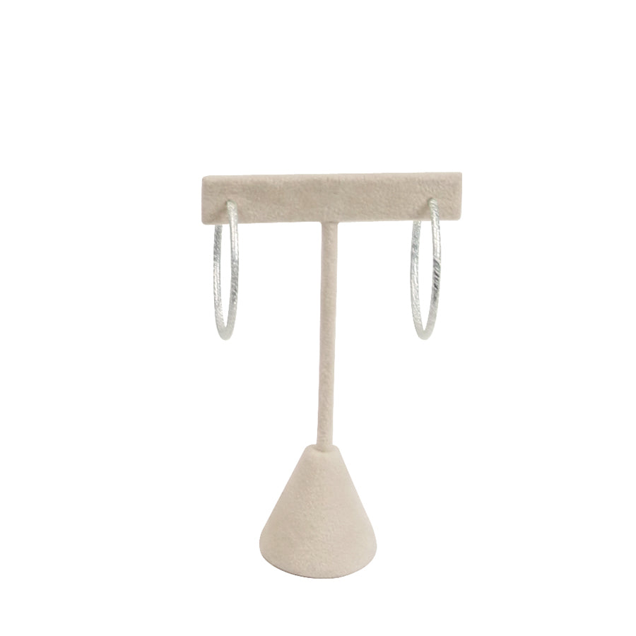 Faux Suede Single Earring T-Stand 5 3/4"H Display