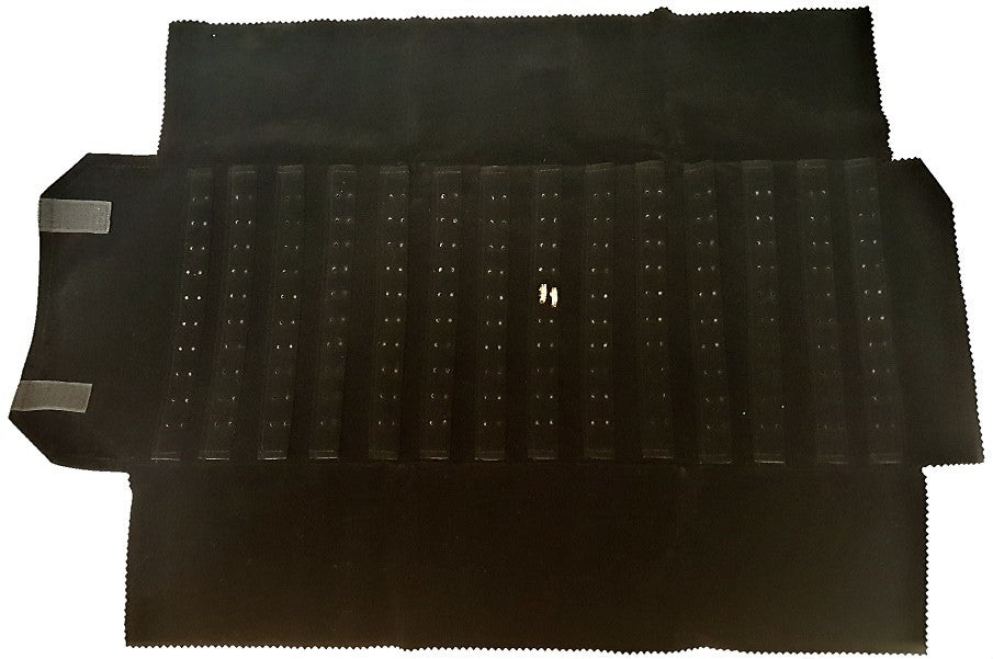 Black Deluxe Velvet Jewelry Rolls - Up to 140 pr. (Earrings)