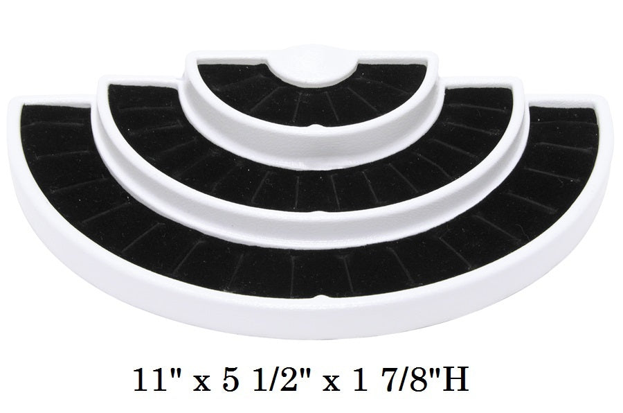 White Lightweight Tiered Ring Display with 36 Slots