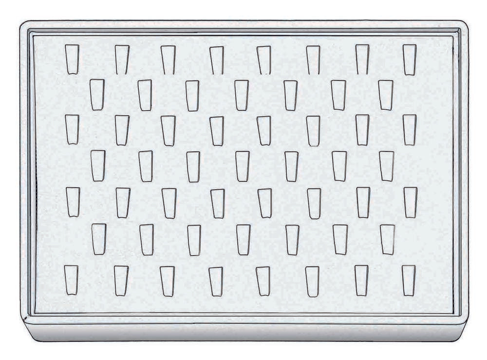Stackable 53 Showcase Ring Clip Display Tray