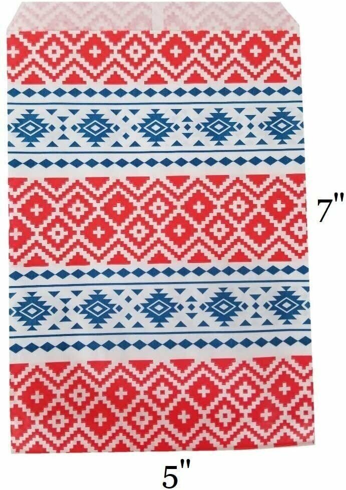 Flat Plain Paper or Patterned Bags for Candy, Cookies and More