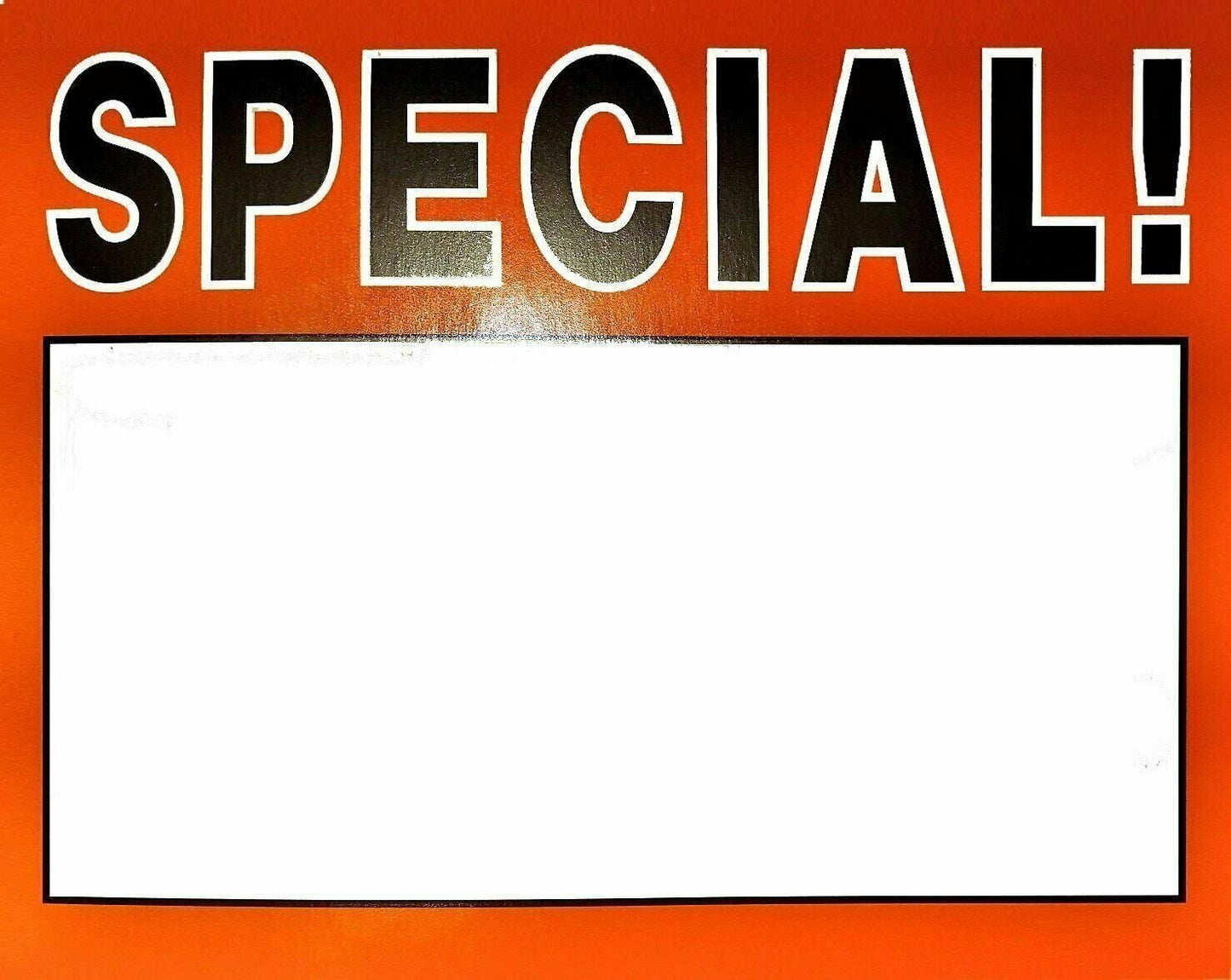 7" x 5.5" Writable Paper Retail Store Price Signs Heavy duty cardstock.