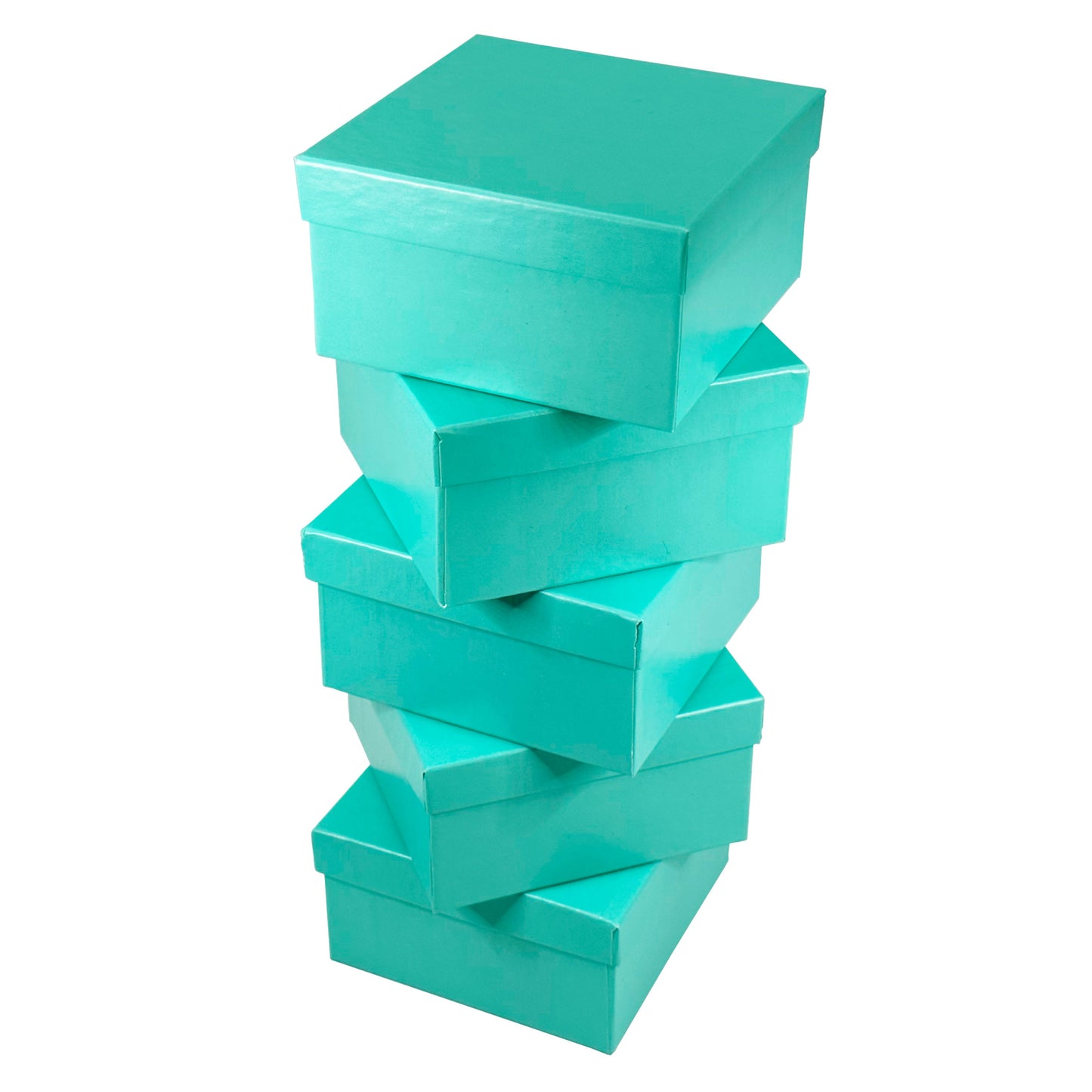 N’icePackaging – Aqua Blue Cotton Filled Gift Boxes - Size 3 1/2" x 3 1/2" x 1 7/8" - USA Made - Holidays/Birthdays/Sales/Storage/Display/Travel (10 Qty)