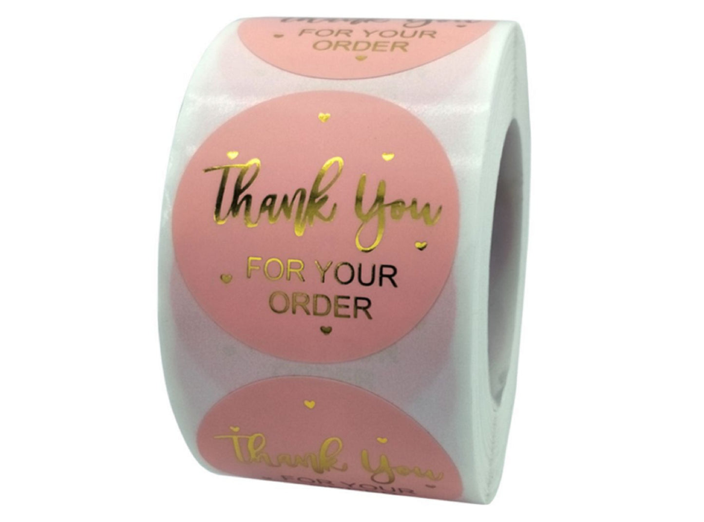 N’icePackaging – 500 Qty – 1 inch - Thank You for Your Order – Self-Adhesive – for Decoration/Sales/Branding/Envelopes