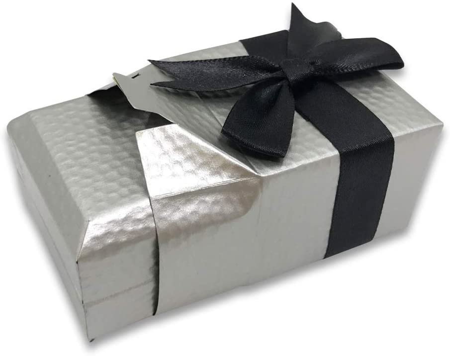 N'icePackaging - 1 Qty - Pre-Wrapped Paper Jewelry Gift Box with Pre-Folded Bow-Tie Sleeve and Velvet Insert