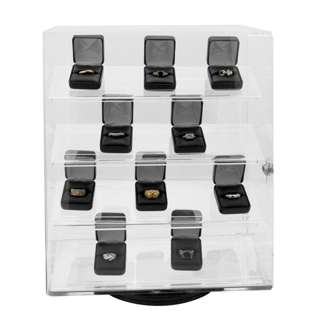 4 Removable slanted shelf acrylic case