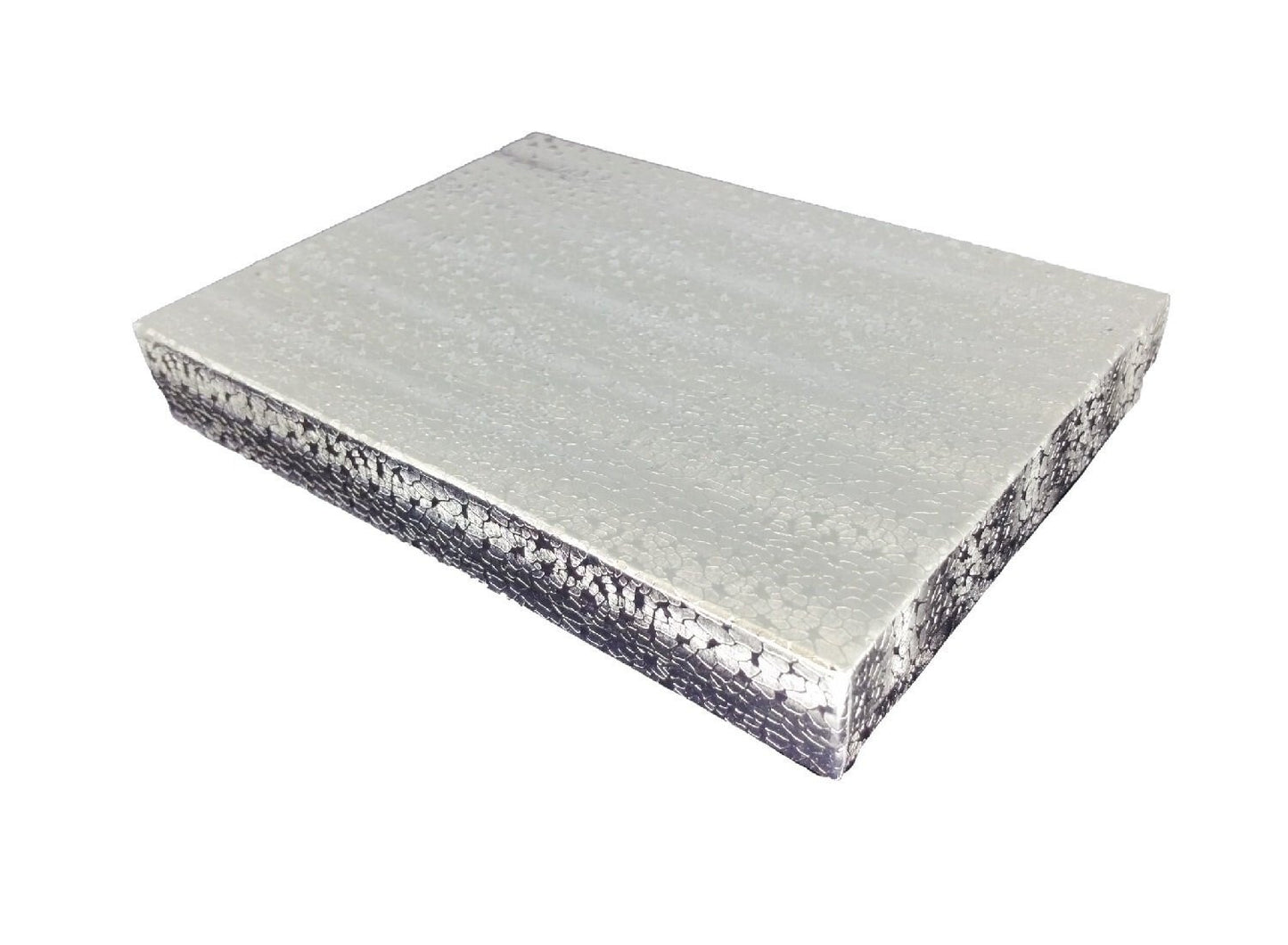 Silver Textured Cotton Filled Gift Boxes - 8 1/8” x 5 5/8” x 1 3/8"