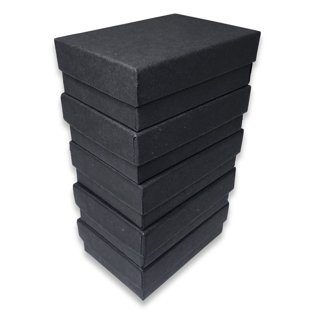 N'icePackaging - Black-Kraft Cotton Filled Gift Boxes - Size 3" x 2 1/8" x 1" - USA Made - Sales/Gifts/Storage - N'icePackaging