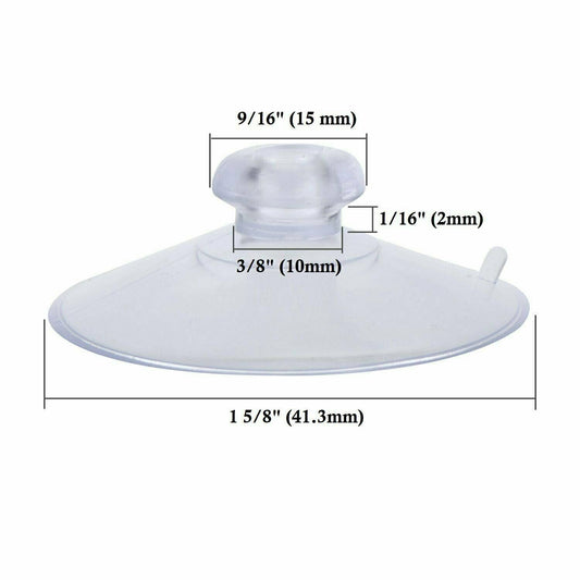 Clear Plastic Suction Cup with Removable Hook