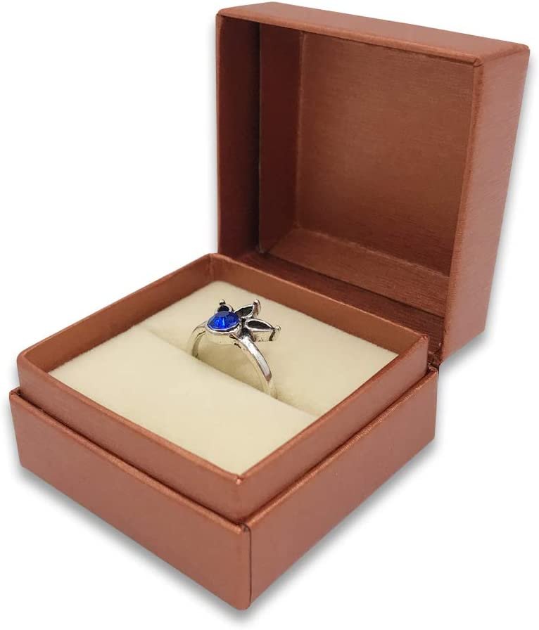 N'icePackaging - 3 Qty - Pre-Wrapped Paper Jewelry Gift Box with Pre-Folded Bow-Tie Sleeve and Velvet Insert (Copper OR Silver)