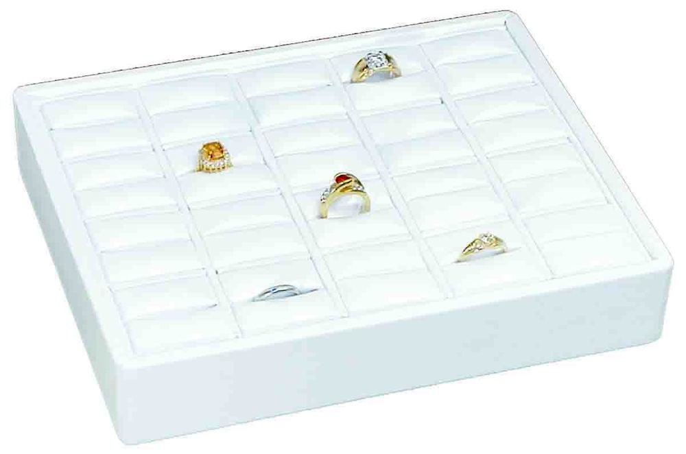Small Stackable 20 Showcase Slotted Ring Display Tray
