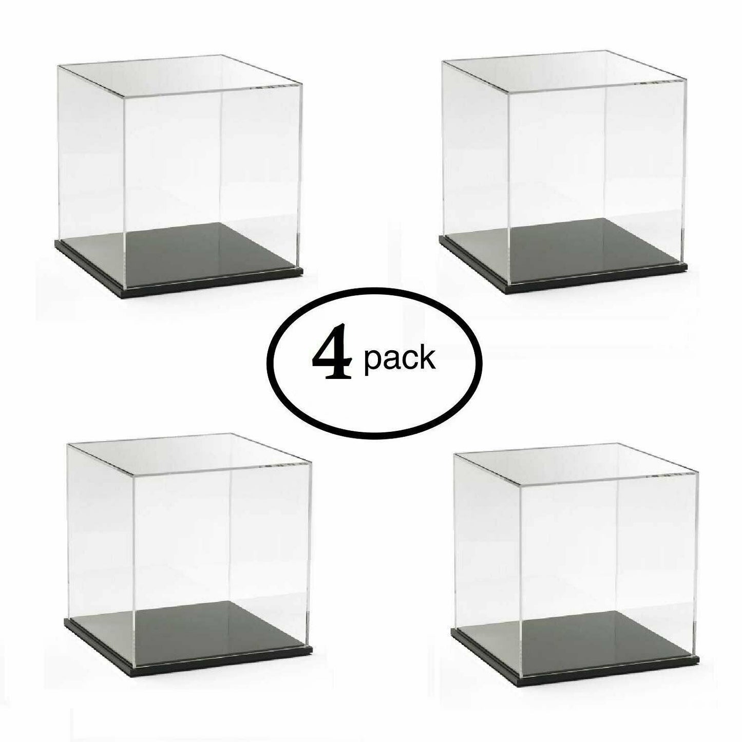N'ice Packaging 4 Piece Acrylic Cube with Removable top or Base.