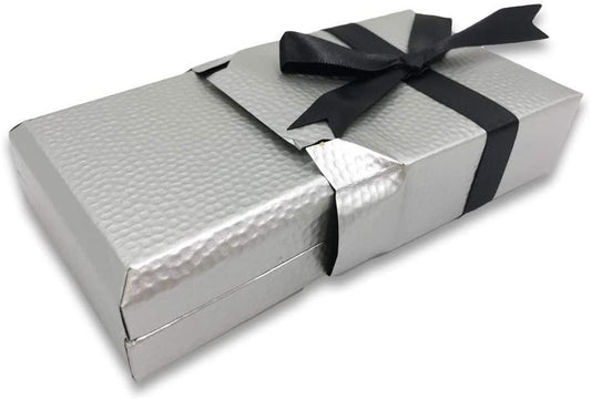 N'icePackaging - 1 Qty - Pre-Wrapped Paper Jewelry Gift Box with Pre-Folded Bow-Tie Sleeve and Velvet Insert