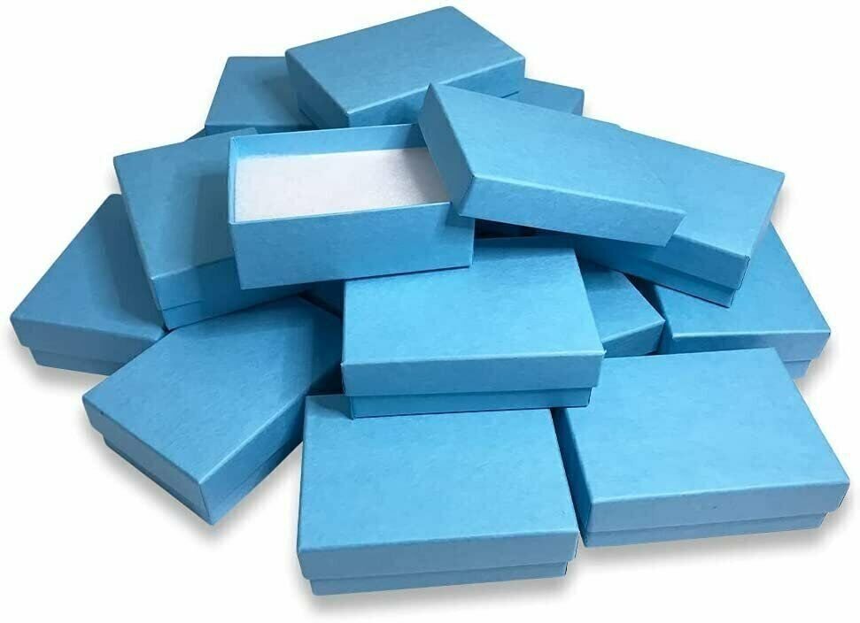 Light Sky-Blue Cotton Filled Gift Boxes