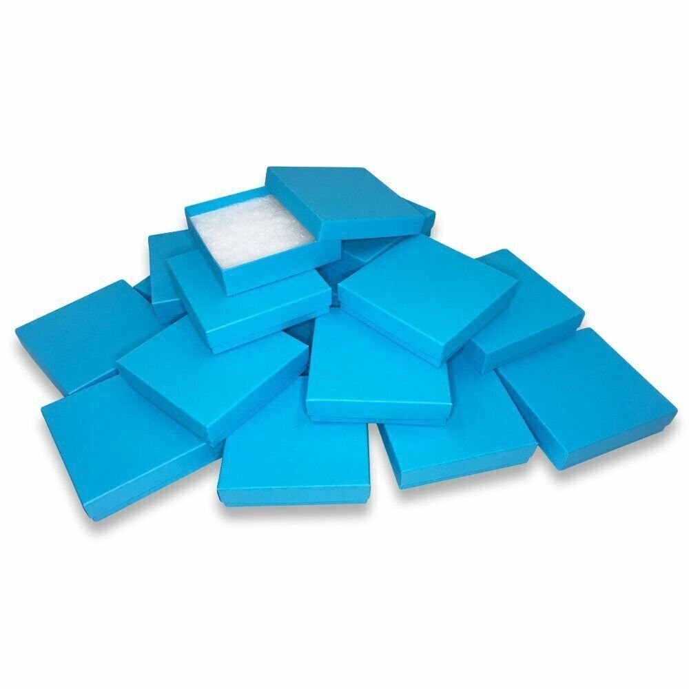 N'icePackaging – 10 Qty USA-Made Light Sky-Blue Cotton Filled Boxes - for...