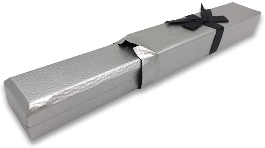 N'icePackaging - 1 Qty - Pre-Wrapped Paper Jewelry Gift Box with Pre-Folded Bow-Tie Sleeve and Velvet Insert