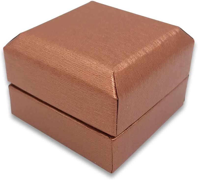 N'icePackaging - 3 Qty - Pre-Wrapped Paper Jewelry Gift Box with Pre-Folded Bow-Tie Sleeve and Velvet Insert (Copper OR Silver)