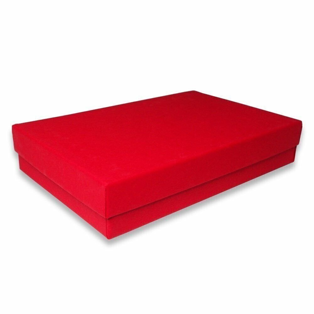 N'icePackaging – 10 Qty USA-Made Macaw-Red Kraft Cotton Filled Boxes - for...