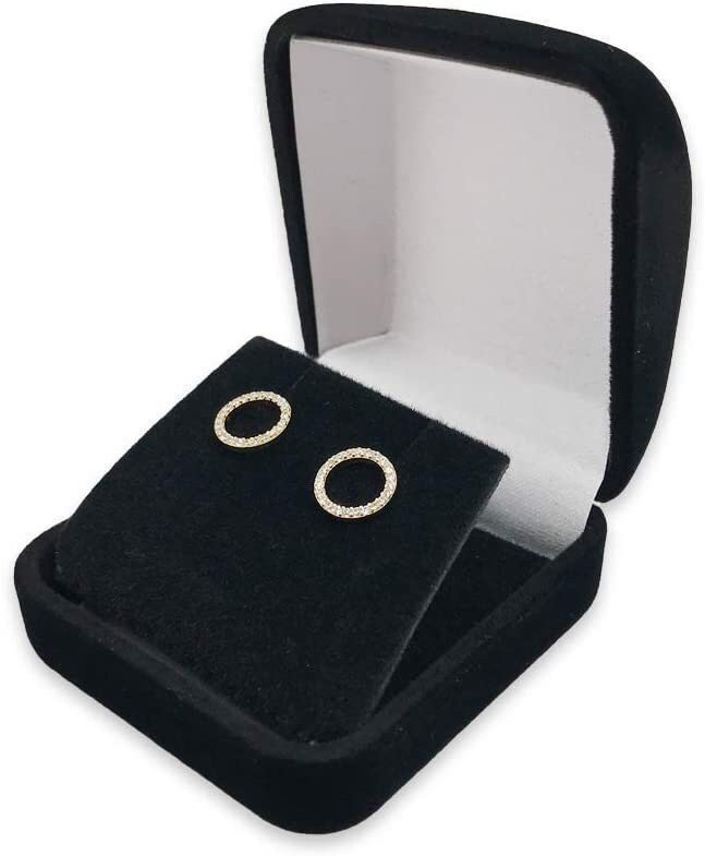 1 Qty - Premium Macaw-Red Flocked Velour Hearet-Shaped single Ring Jewelry Box