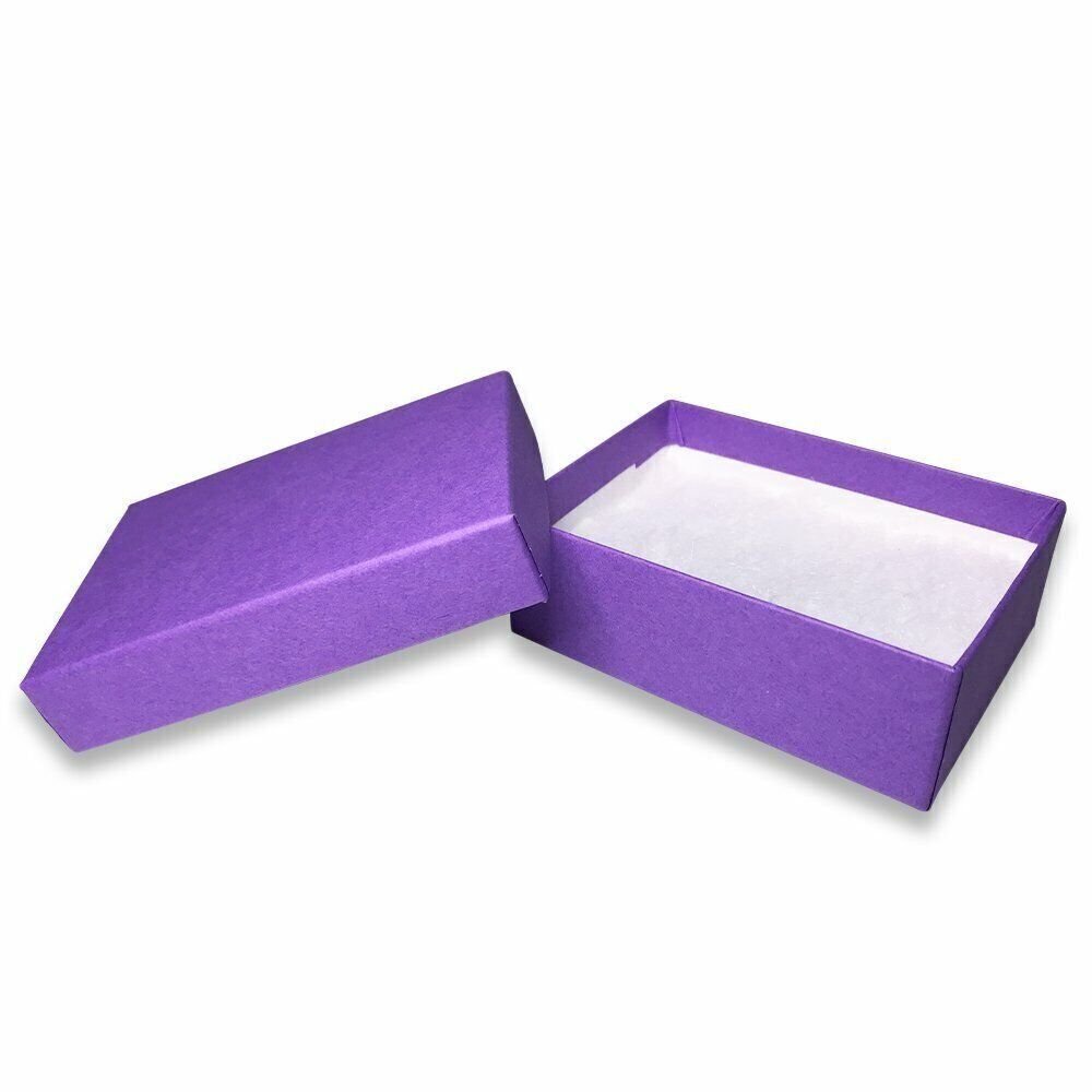 Made in the USA Purple Kraft Cotton Filled Boxes