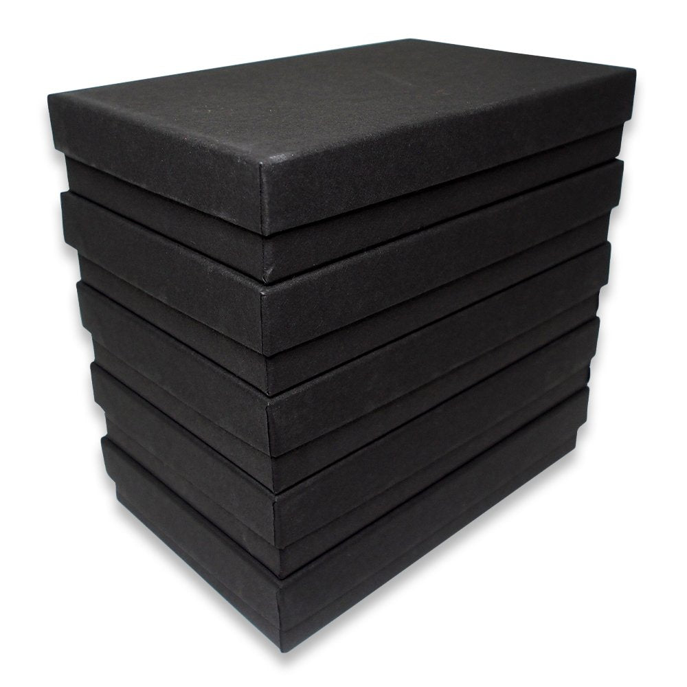 N'icePackaging - USA-Made Matte Black-Kraft Cotton Filled Gift Boxes