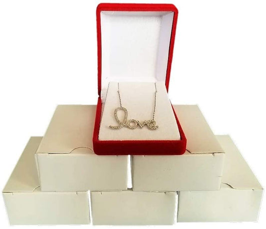 Black Elegant Flocked Velour Necklace Pendant Gift Boxes Jewelry Displays and Boxes