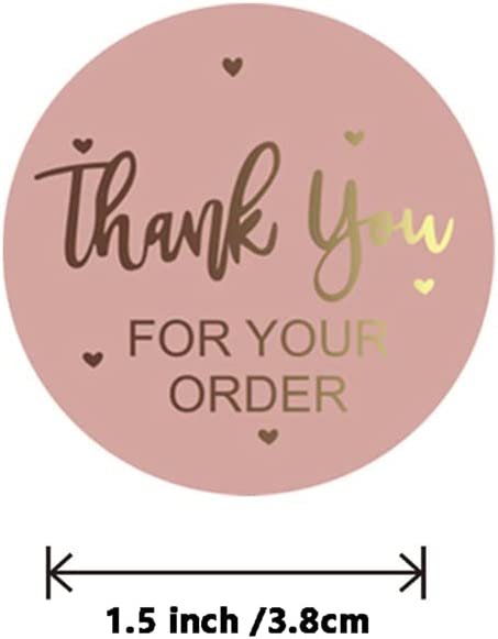 N’icePackaging – 500 Qty – 1.5 inch - Thank You for Your Order - Stickers – Self-Adhesive – for Decoration/Sales/Branding/Envelopes