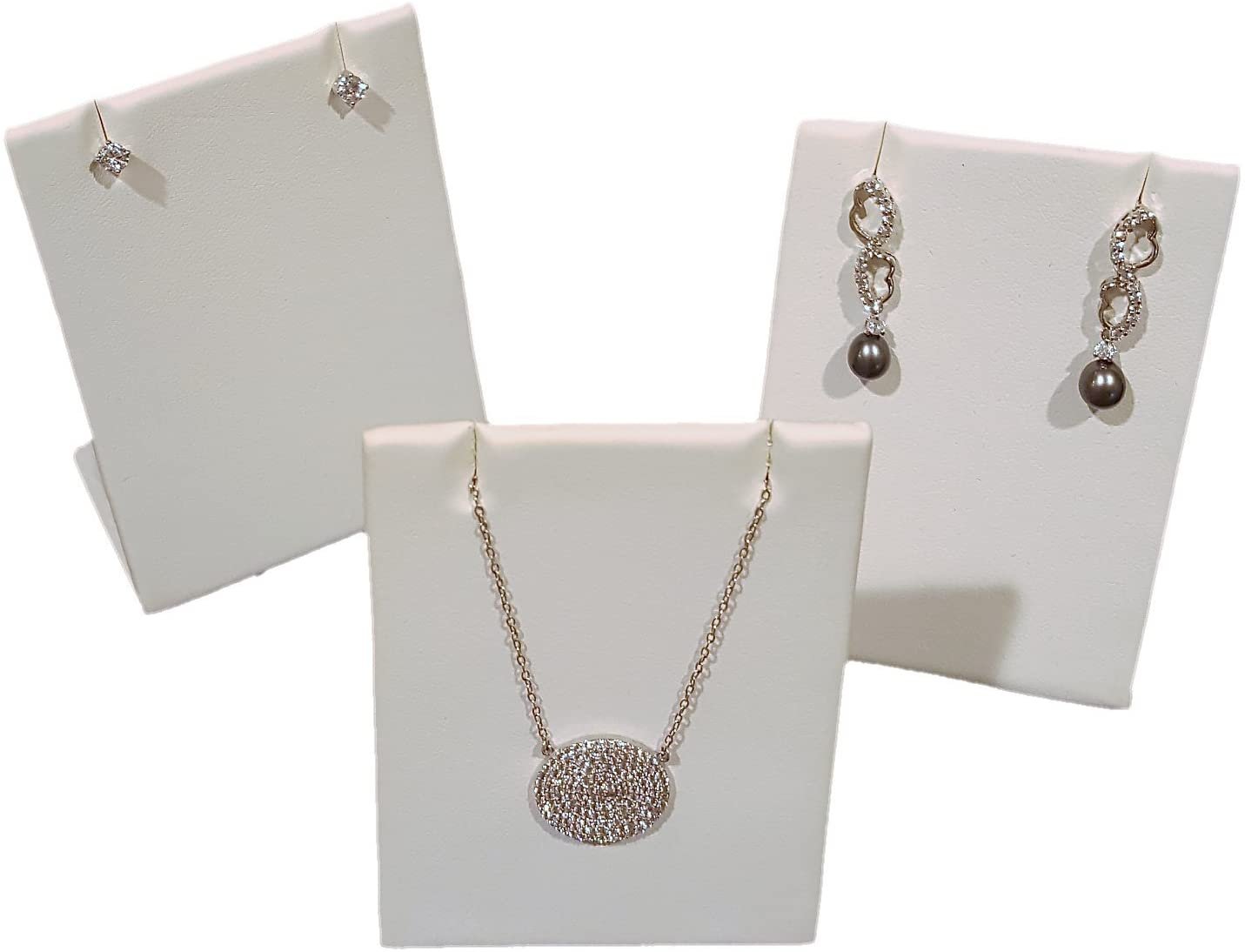 Multi-Pack - Pendant Chain Necklace Display Stand 3.5" Tall Leaning Earring Stand Jewelry Display