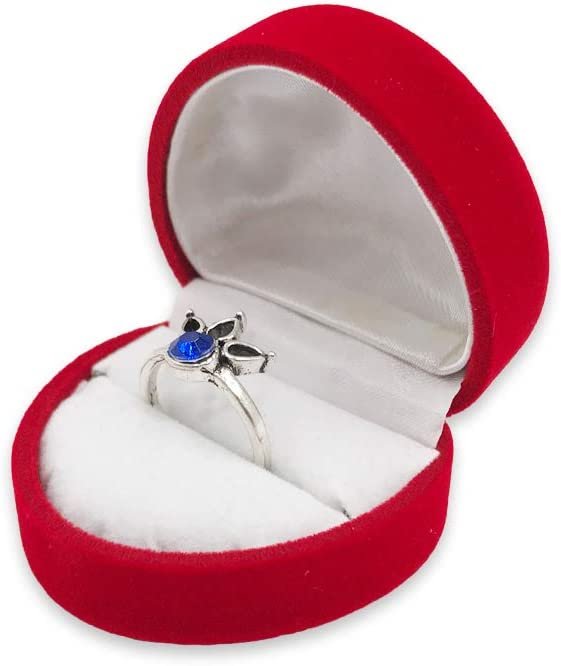 N'icePackaging - 1 Qty - Premium Flocked Velour Jewelry Box - For Rings / Bracelets / Bangles / Earrings / Watches