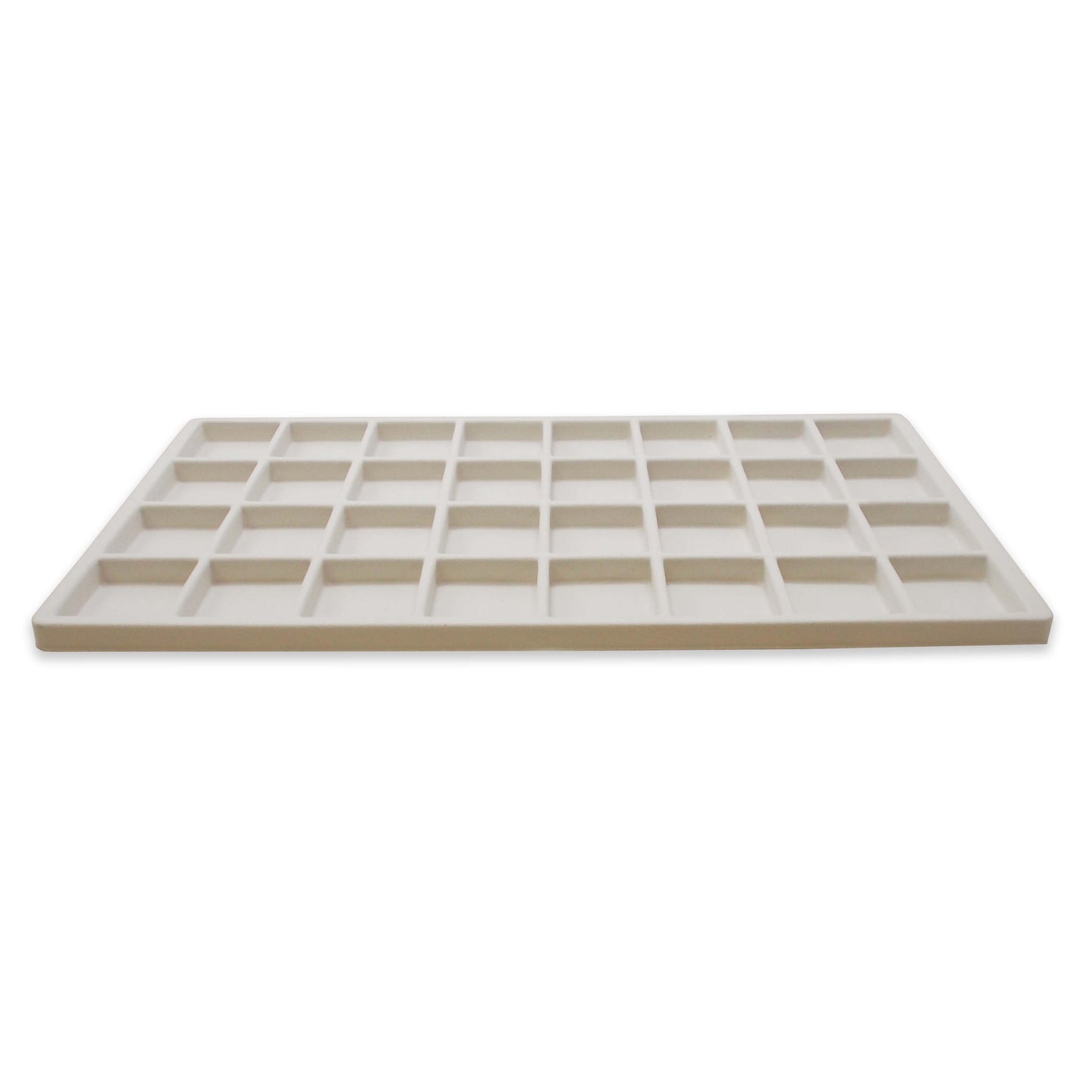 N'icePackaging - 32 Slot (1 5/8" x 1 3/4") Flocked Storage Tray Inserts - for Merchandise Jewelry & Organization - 14 1/8" x 7 5/8" x 1/2"