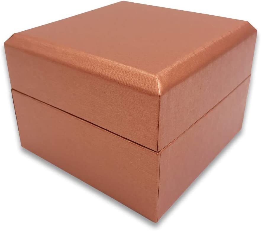 N'icePackaging - 3 Qty - Pre-Wrapped Paper Jewelry Gift Box with Pre-Folded Bow-Tie Sleeve and Velvet Insert (Copper OR Silver)