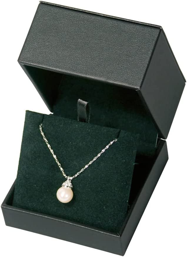 N'icePackaging - 1 Qty Elegant 2-Piece Ivory Pinstripe Pendant Jewelry Gift Box w/ Cream Insert a pre-affixed Light Golden Ribbon