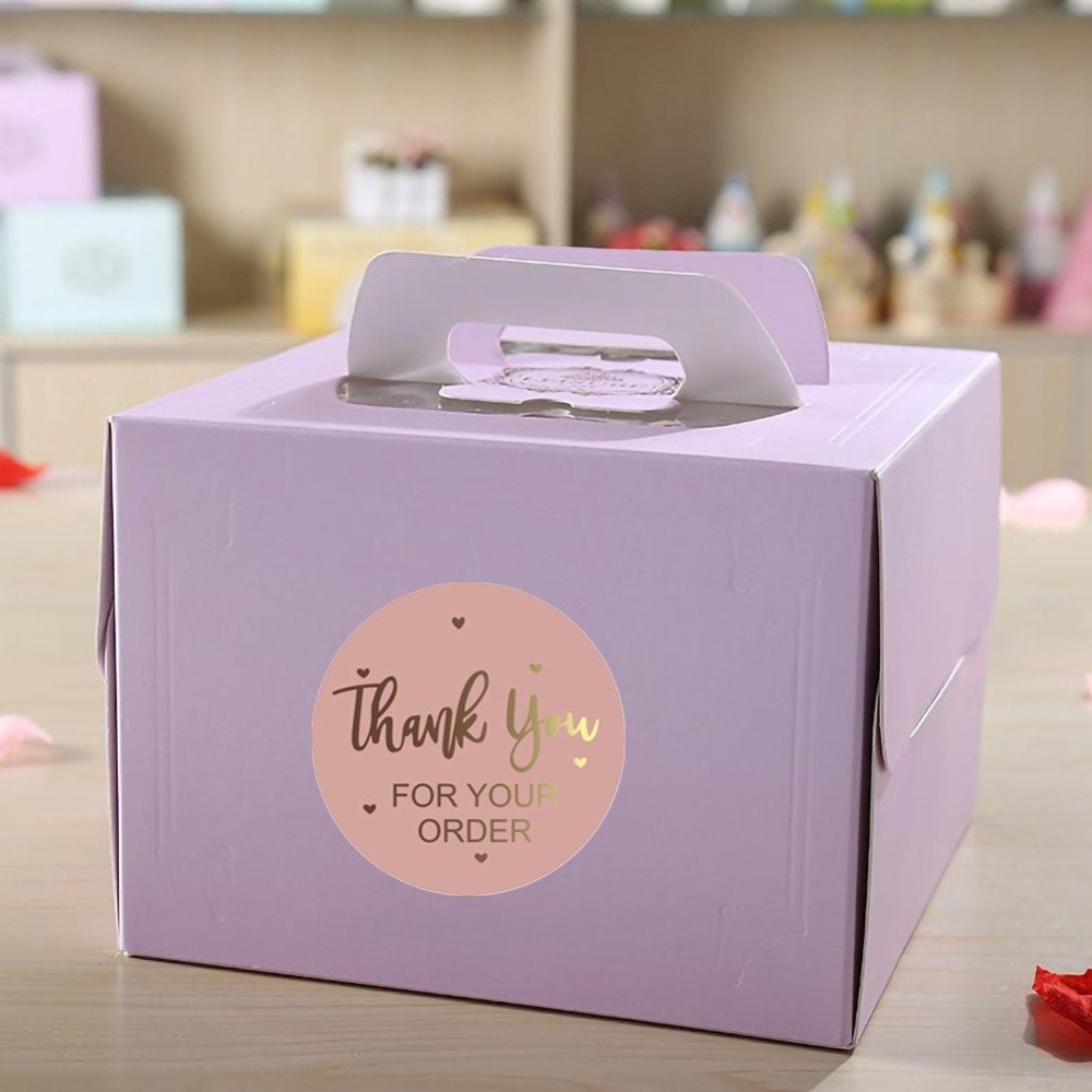 N’icePackaging – 500 Qty – 1 inch - Thank You for Your Order – Self-Adhesive – for Decoration/Sales/Branding/Envelopes