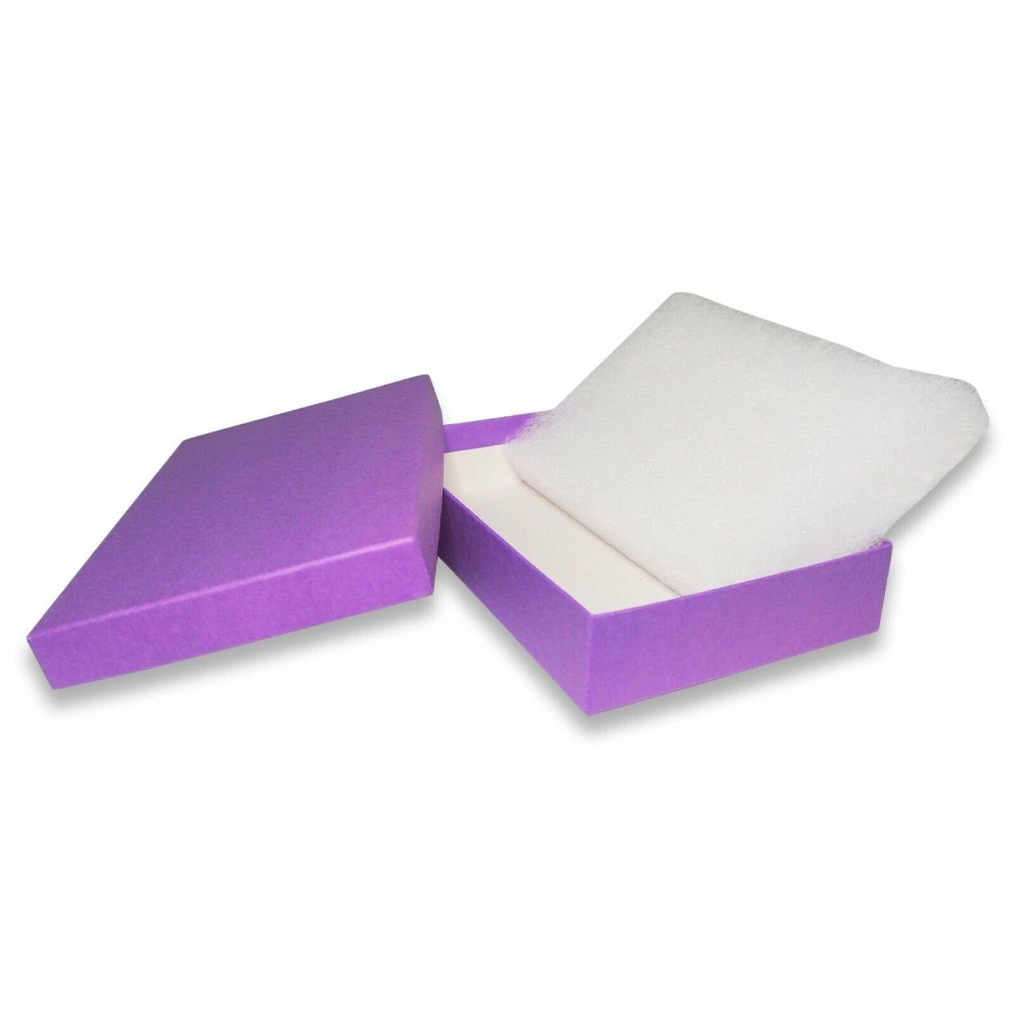 N'icePackaging - Royal-Purple Kraft Cotton Filled Gift Boxes - Size 5 7/16" x 3 1/2" x 1" - USA