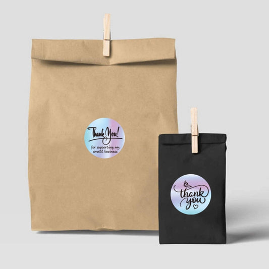N’icePackaging – 500 Qty – 1.5 inch - Thank You - Stickers/Sealers – Self-Adhesive – for Decoration/Sales/Branding/Envelopes/Merchandise/Customer Appreciation