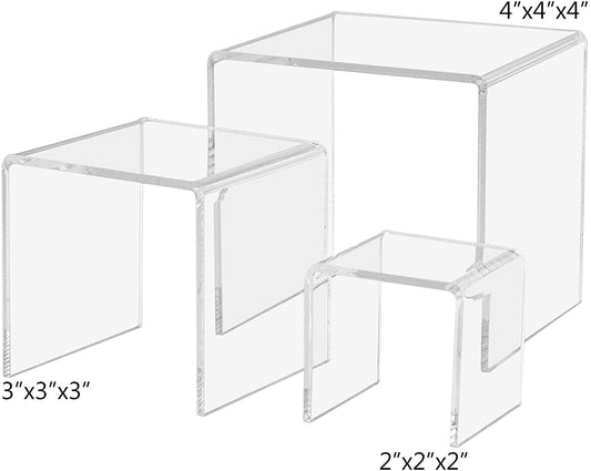 6 Qty Acrylic Riser Set (3 pieces per set)