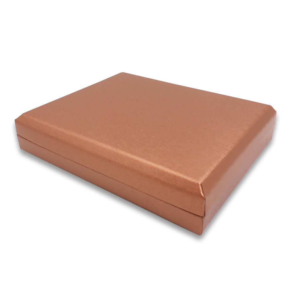 N'icePackaging - 3 Qty - Pre-Wrapped Paper Jewelry Gift Box with Pre-Folded Bow-Tie Sleeve and Velvet Insert (Copper OR Silver)