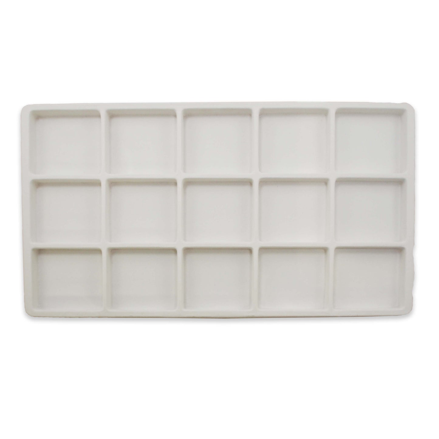 N'icePackaging - 15 Slot (2 9/16" x 2 1/4") Flocked Storage Tray Inserts - For Merchandise Jewelry & Organization - 14 1/8" x 7 5/8" x 1/2"