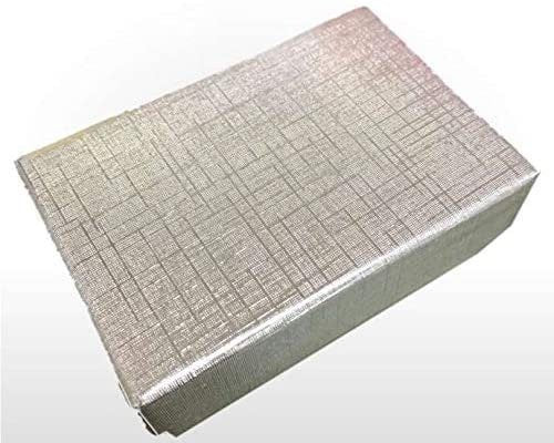 N'icePackaging - 10 Qty Silver Linen Imported Cotton Filled Gift Boxes - 3 1/4" x 2 1/4" x 1"