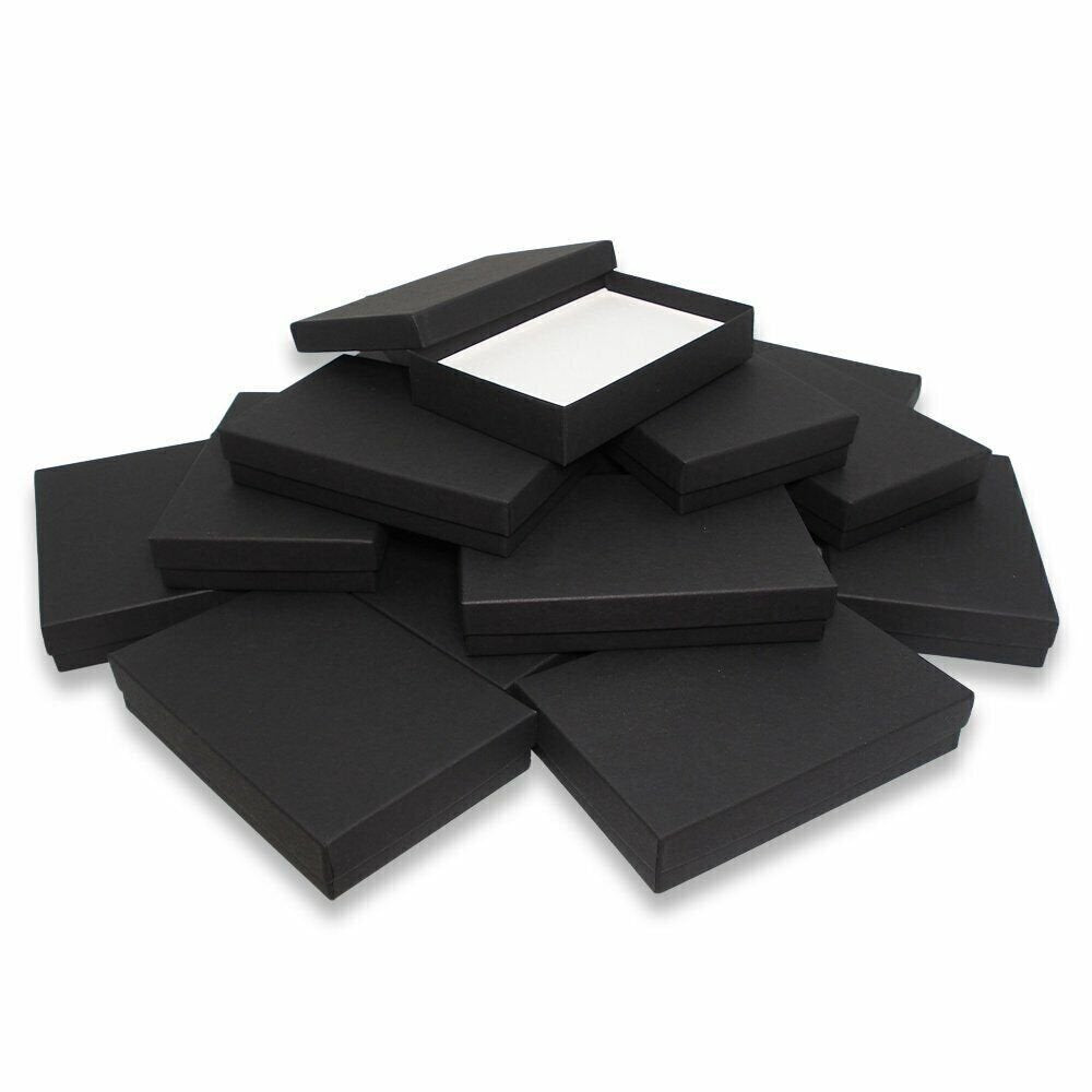 N'icePackaging - USA-Made Matte Black-Kraft Cotton Filled Gift Boxes