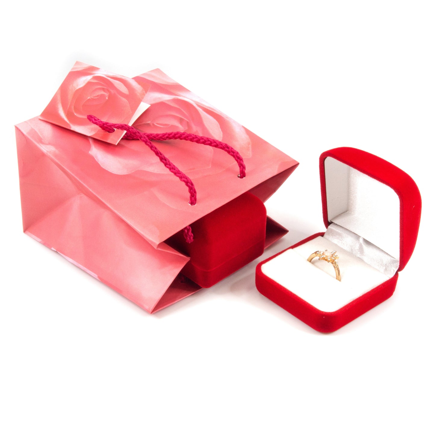 N’icePackaging – 10 Qty – Pink Rose Spot Paper Tote Gift Bags – For Birthdays/Holidays/Parties/Gifts/Sales/Showers/Special Occasions – 4 Sizes