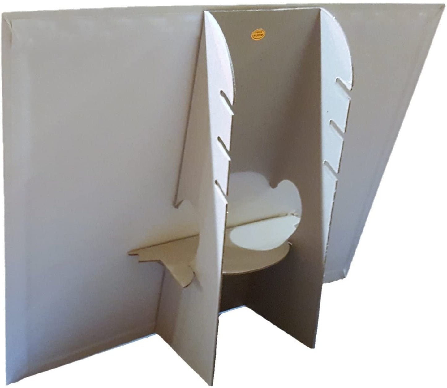 14.5" x 12"H White Leatherette Necklace Display pad with 29 Hooks and a self Standing Easel