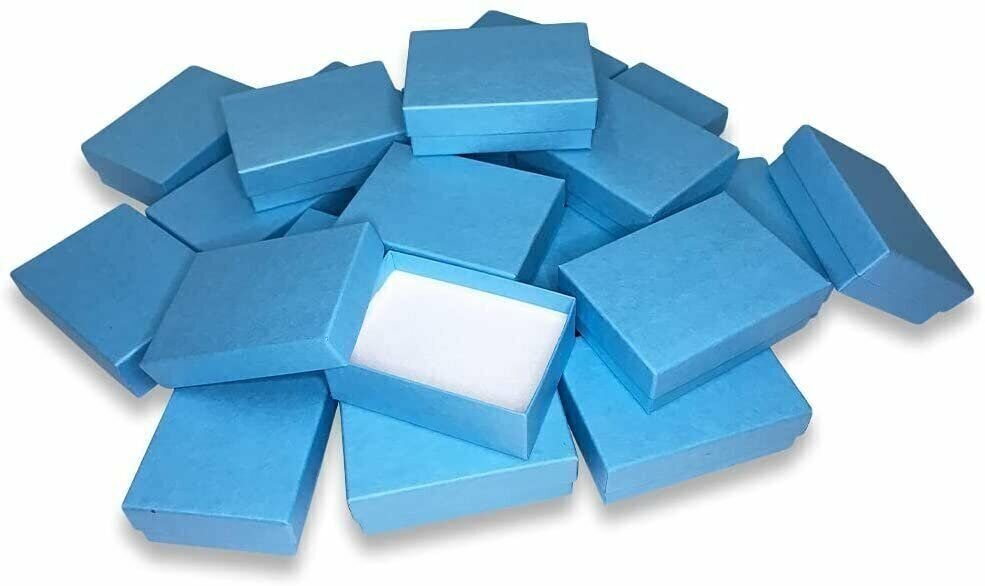 Light Sky-Blue Cotton Filled Gift Boxes