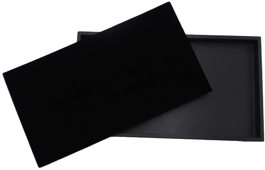 N'icePackaging 1 Qty Black Plastic Jewelry Tray w/Midnight Black 72 Ct Ring Foam Insert Companion - Full Size 14.75 x 8.38 x1