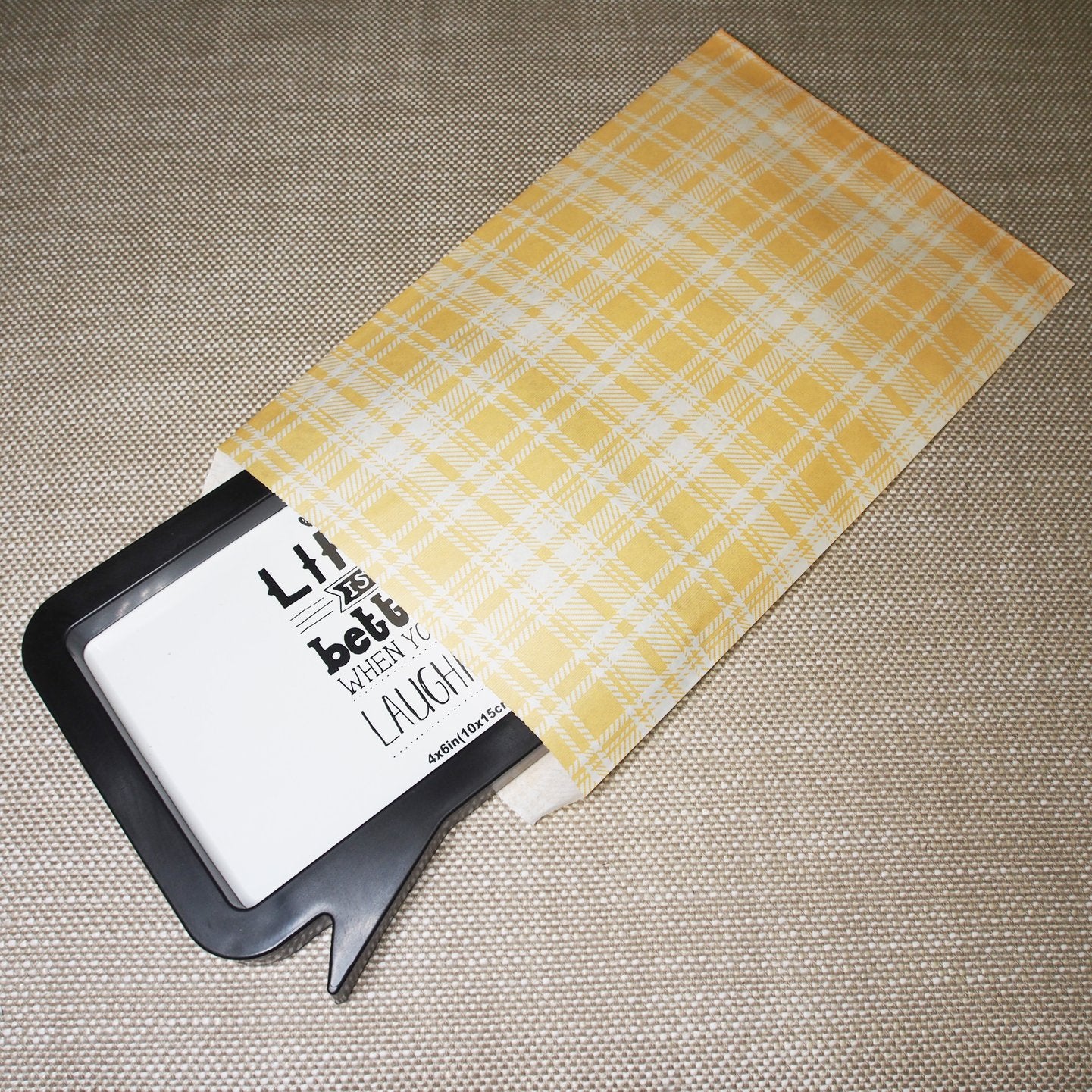 Decorative Mixed Plaid Pattern Flat Paper Gift Bags - Gifts/promotions/treats