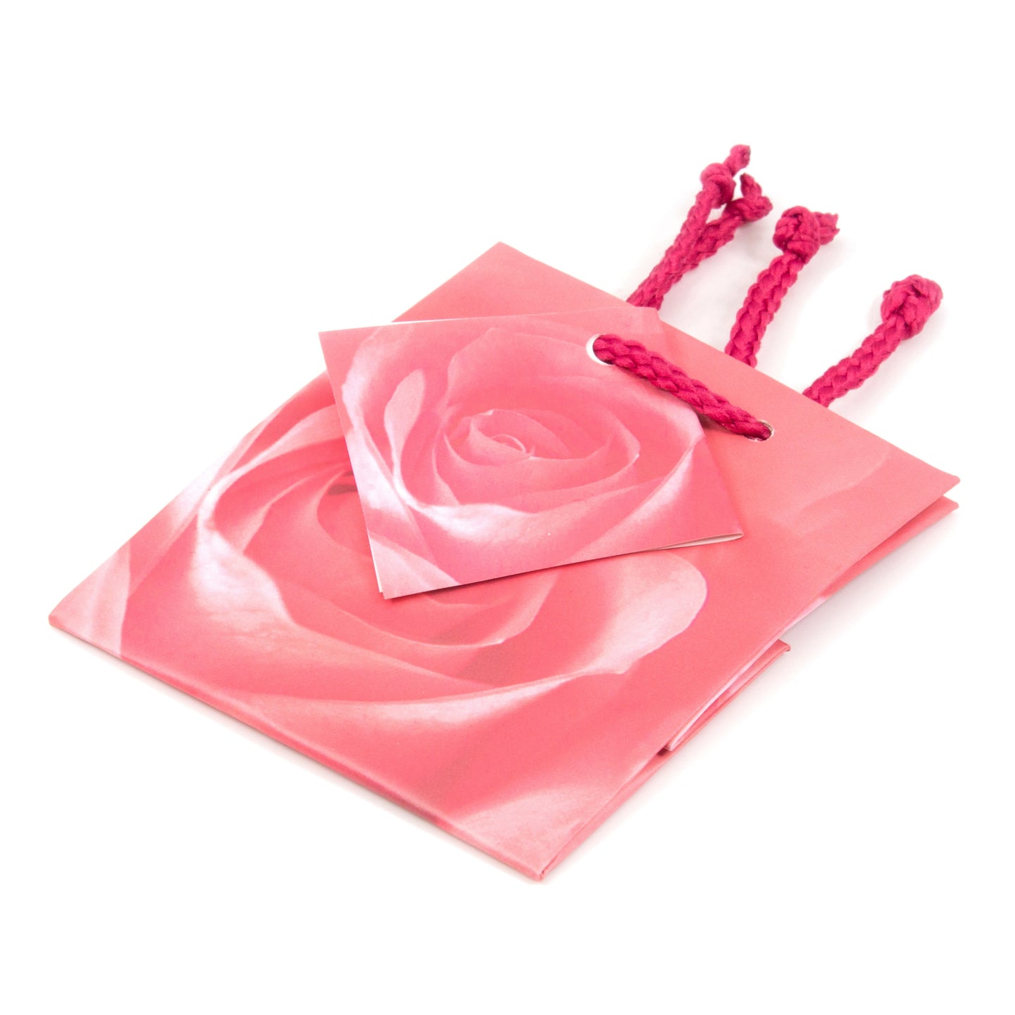 N’icePackaging – 10 Qty – Pink Rose Spot Paper Tote Gift Bags – For Birthdays/Holidays/Parties/Gifts/Sales/Showers/Special Occasions – 4 Sizes