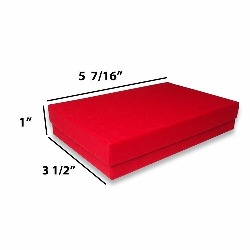 N'icePackaging – 10 Qty USA-Made Macaw-Red Kraft Cotton Filled Boxes - for...