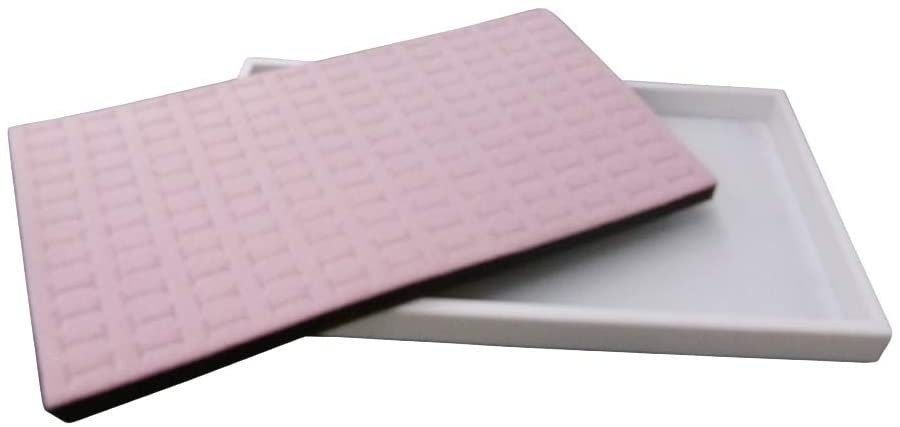N'icePackaging 1 Qty White Plastic Jewelry Tray w/Midnight Black 72 Ct Ring Foam Insert Companion - Full Size 14.75” x 8.38” x1